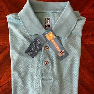 PGA Tour Blue Mens Polo Medium NWT